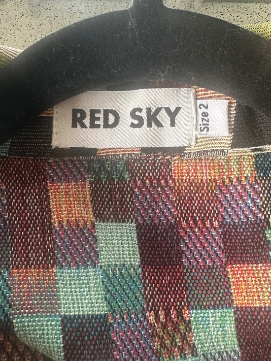 RED SKY Sought After & Sold Out Multicolour Pixel Maxi Coat - fits up to size 22 - Picture 13 of 16